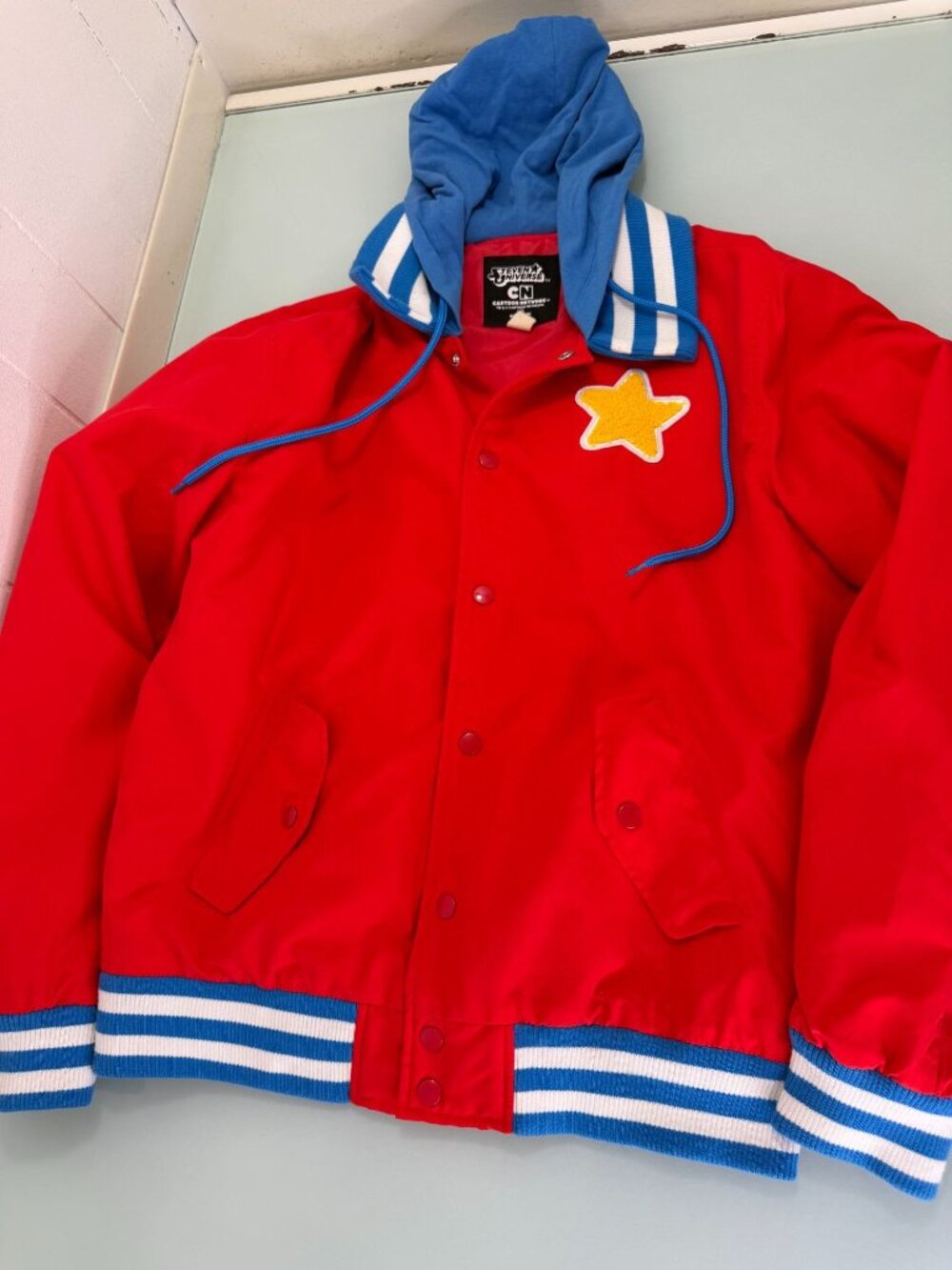 Steven Universe Varsity Jacket Cartoon Network Burger Mens Small S Snap Buttons - Picture 2 of 8